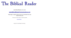 Desktop Screenshot of biblicalreader.com